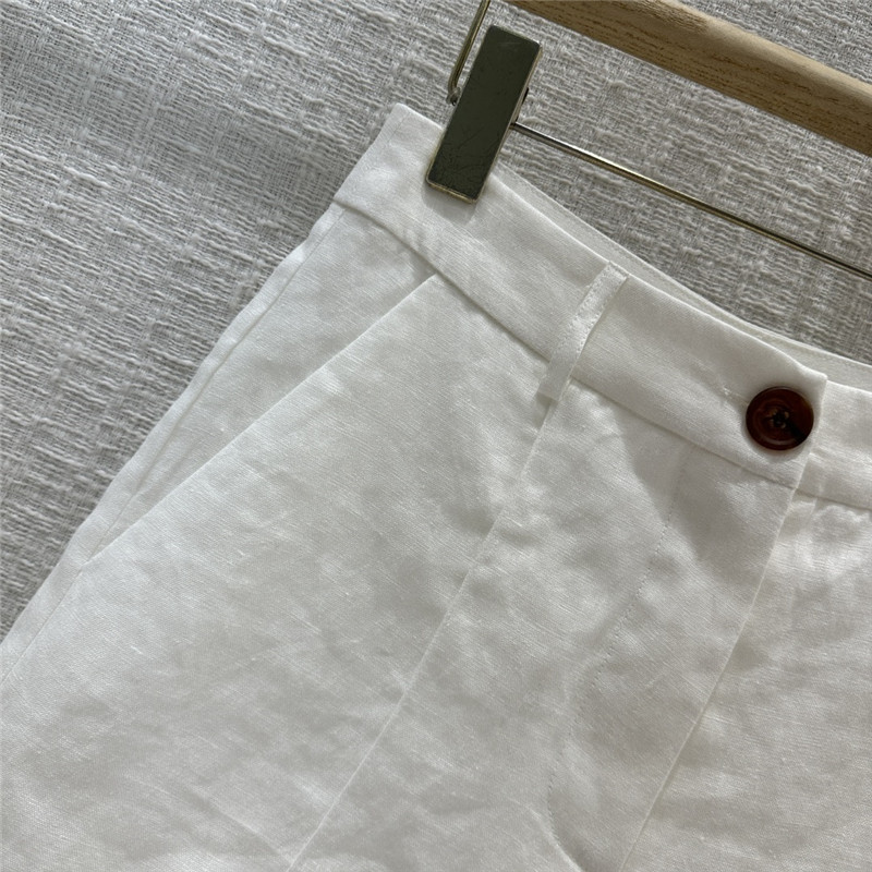 BC white cotton and linen vest suit replica designer clothes