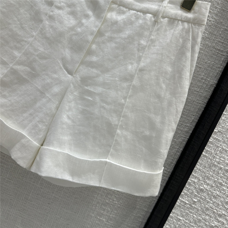 BC white cotton and linen vest suit replica designer clothes