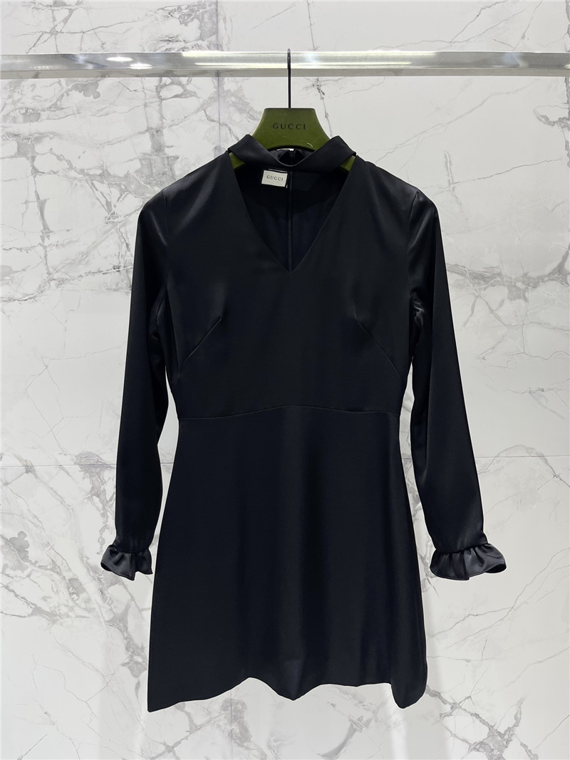 Gucci butterfly satin dress replica designer clothes