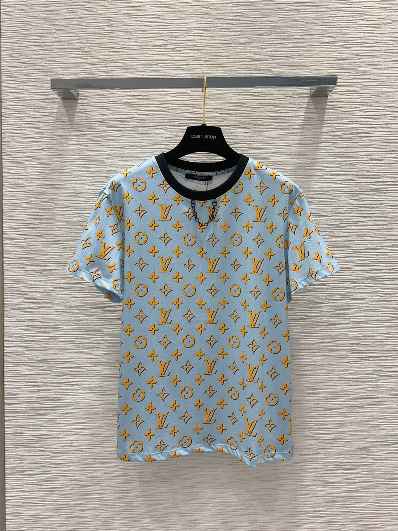 louis vuitton LV recycled presbyopia printed T-shirt replicas clothes