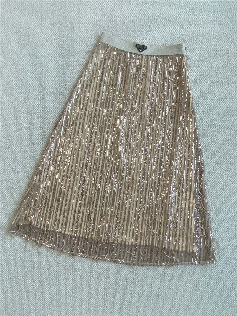 prada beaded sequin long skirt replica d&g clothing