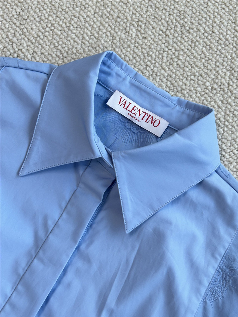 Va1e*ntin0 lace flower embroidered shirt replica d&g clothing