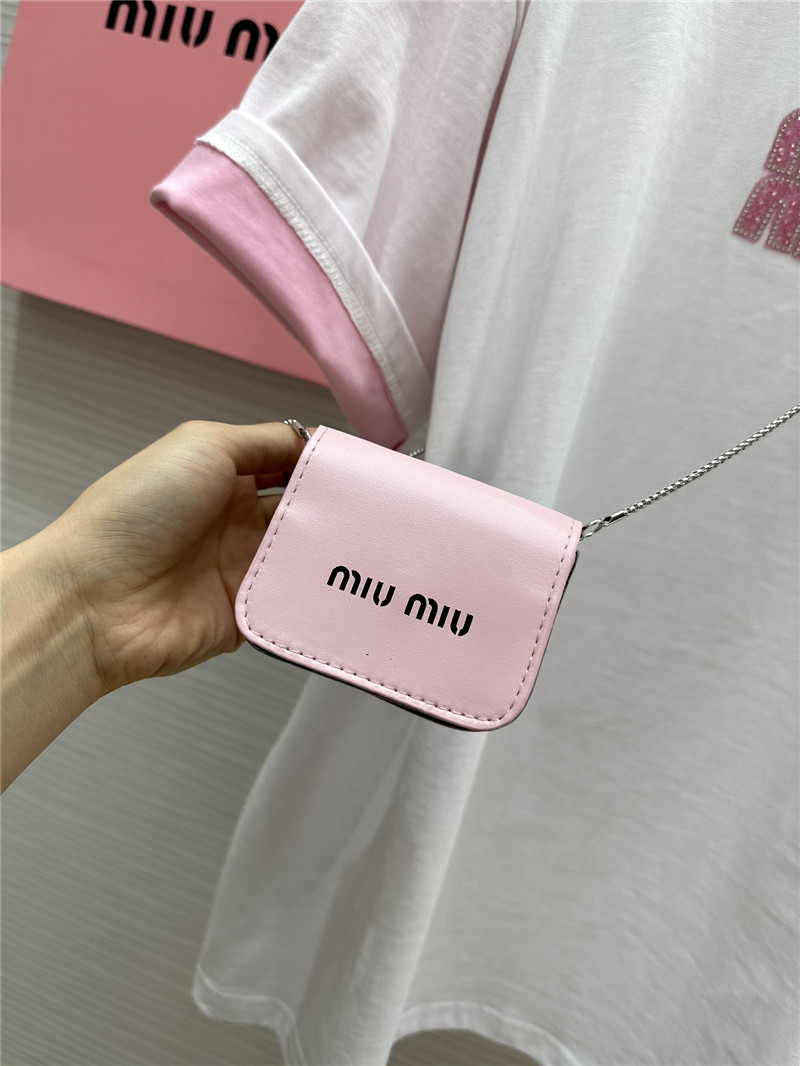 miumiu custom beaded contrast color T-shirt replica clothing