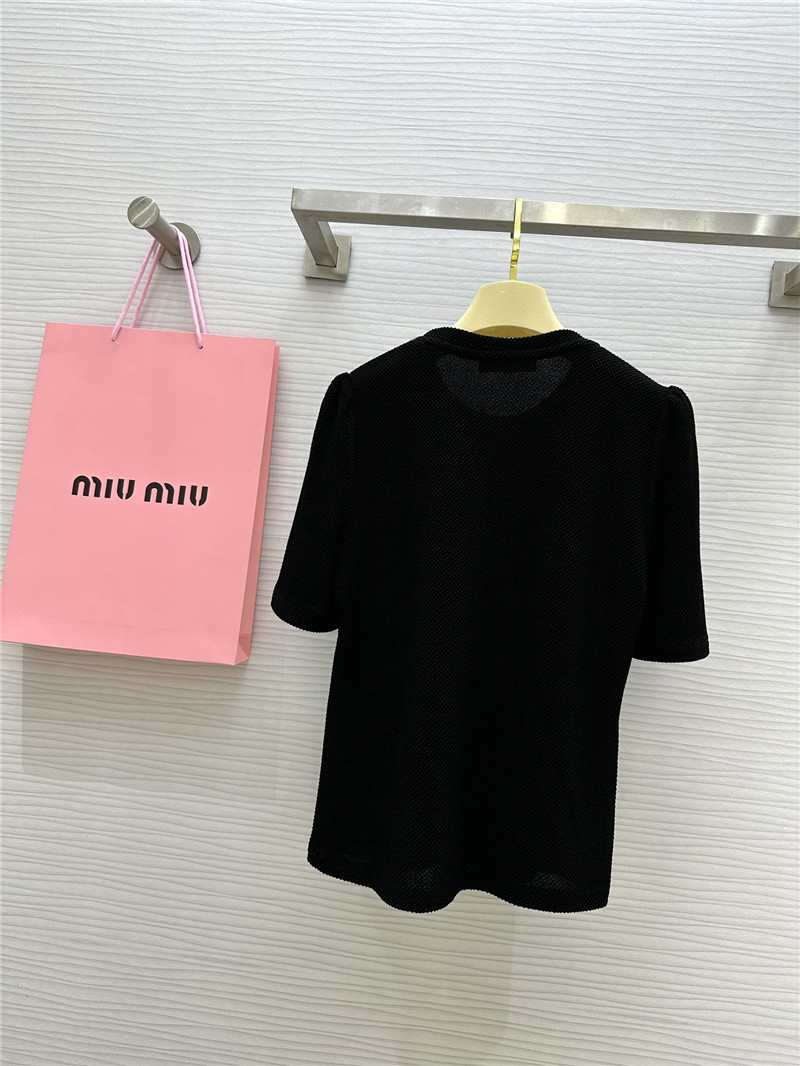 miumiu beaded round neck top replica designer clothes