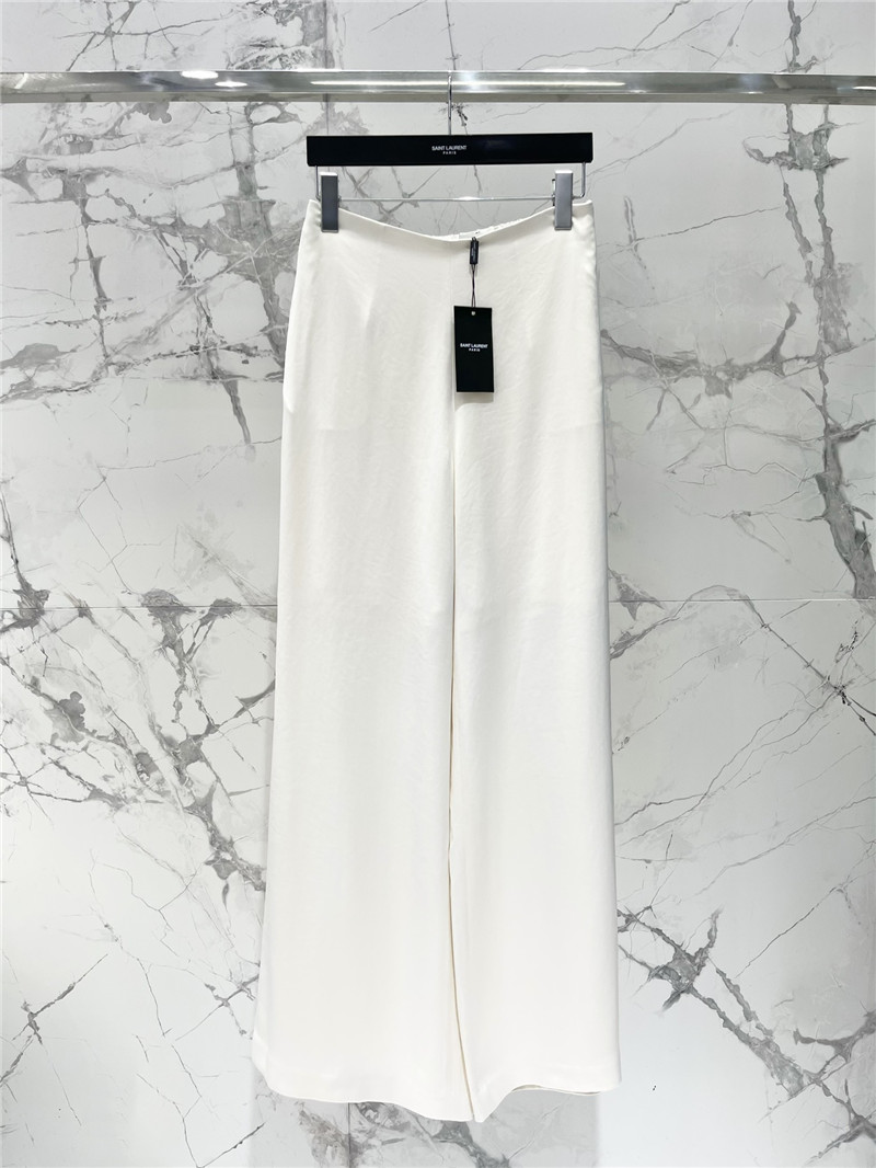 YSL real acetate wide leg pants cheap replica designer clothes