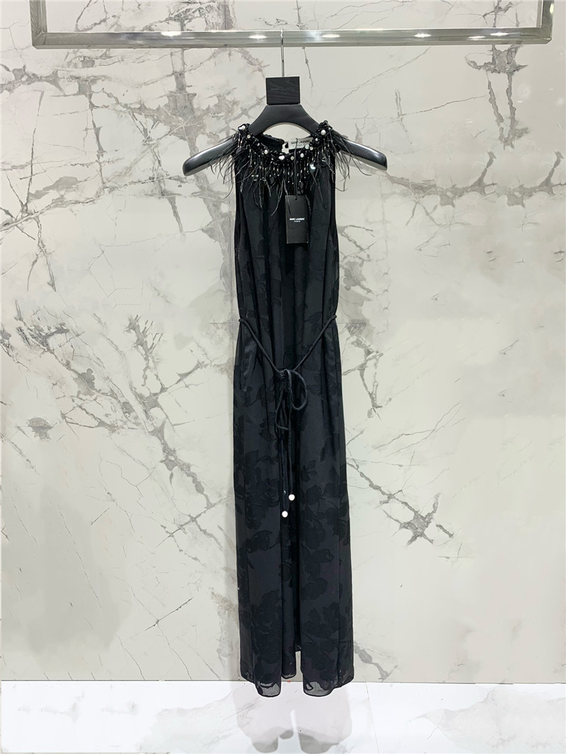 YSL rayon satin cutout dress replica clothes