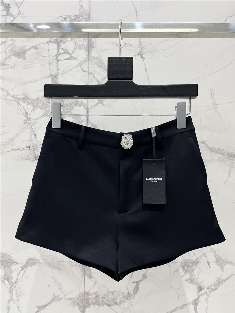 YSL acetate satin diamond button shorts replica d&g clothing