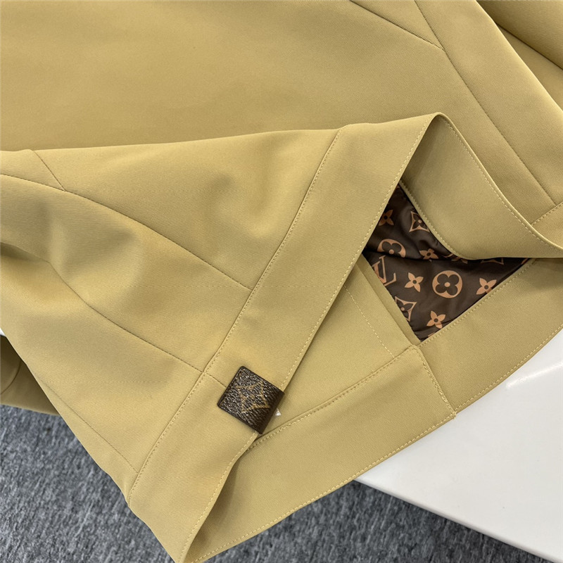 louis vuitton LV double breasted round neck jacket replica clothes