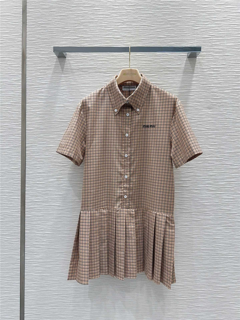 miumiu short sleeve shirt dress replicas clothes