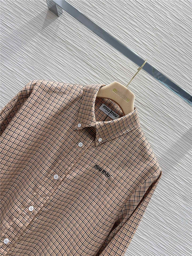 M1um1u plaid shirt replica d&g clothing