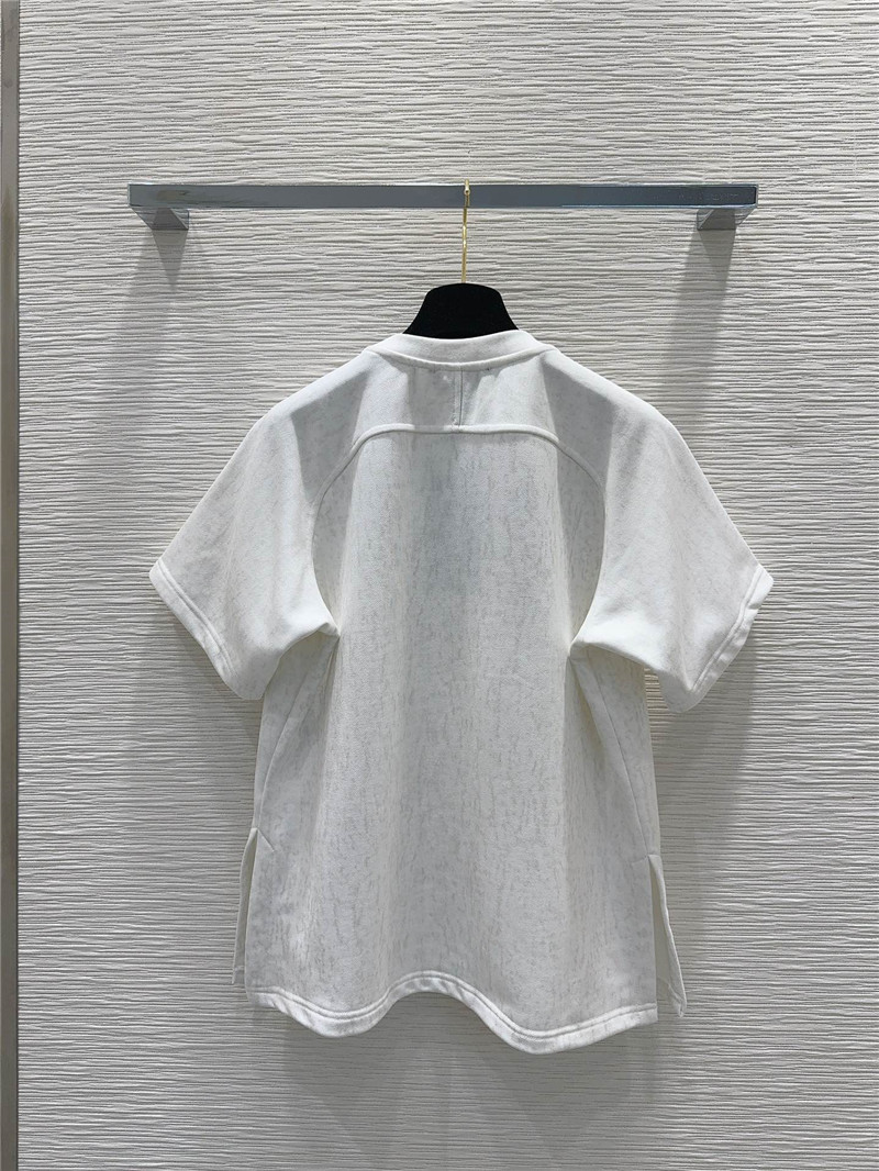 Louis Vuitton White Letter Print T-Shirt Sets