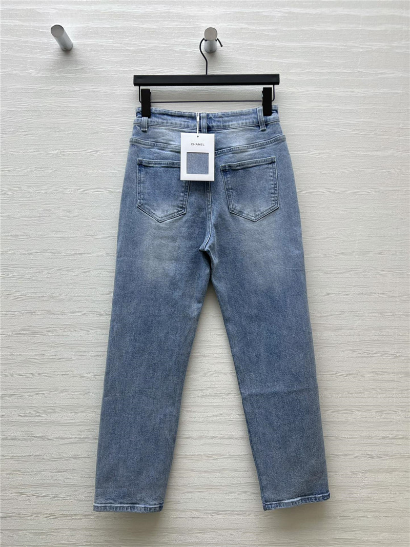 Ch**el handmade high-end jeans replica clothing