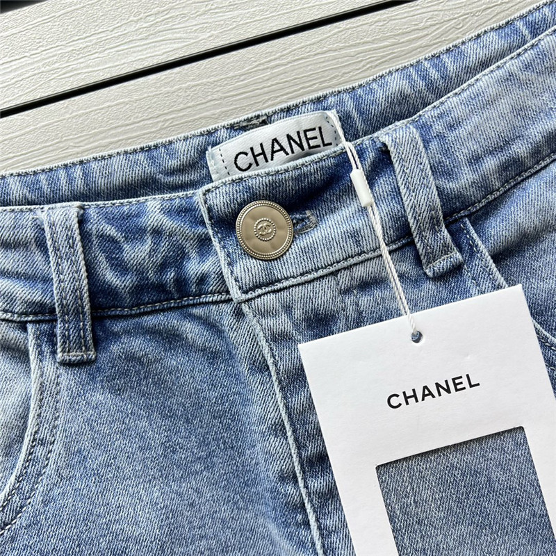 Ch**el handmade high-end jeans replica clothing
