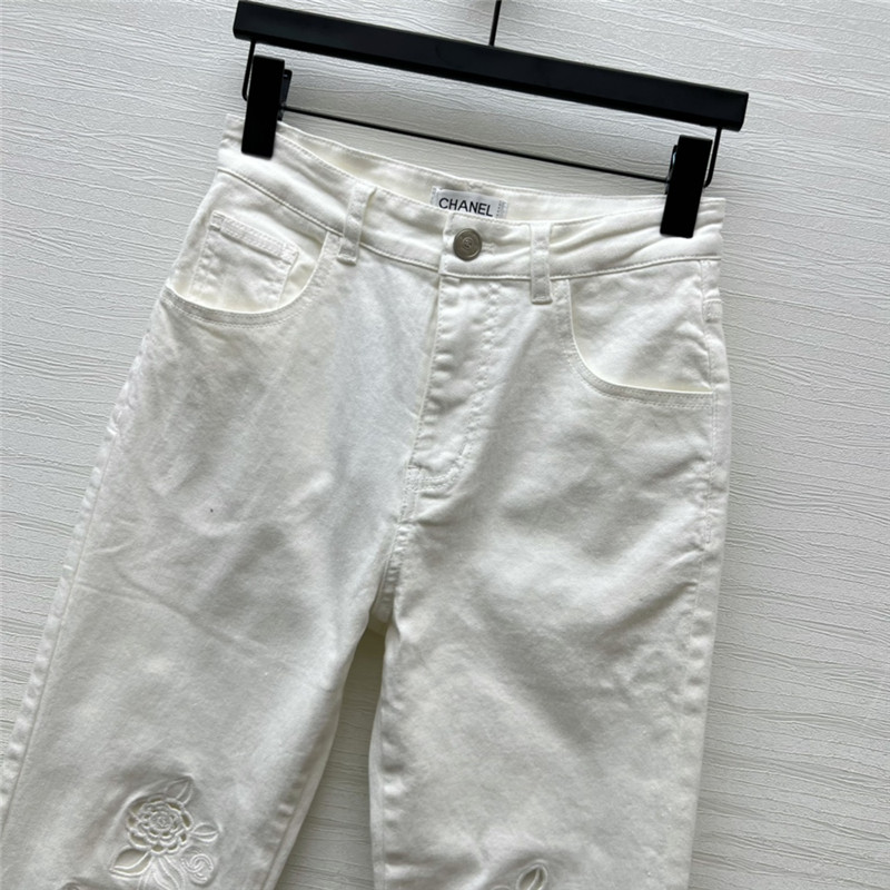 Ch**el handmade high-end jeans replica clothing