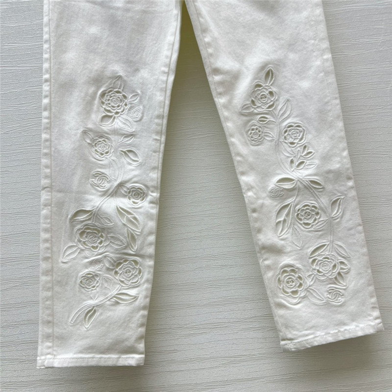 Ch**el handmade high-end jeans replica clothing