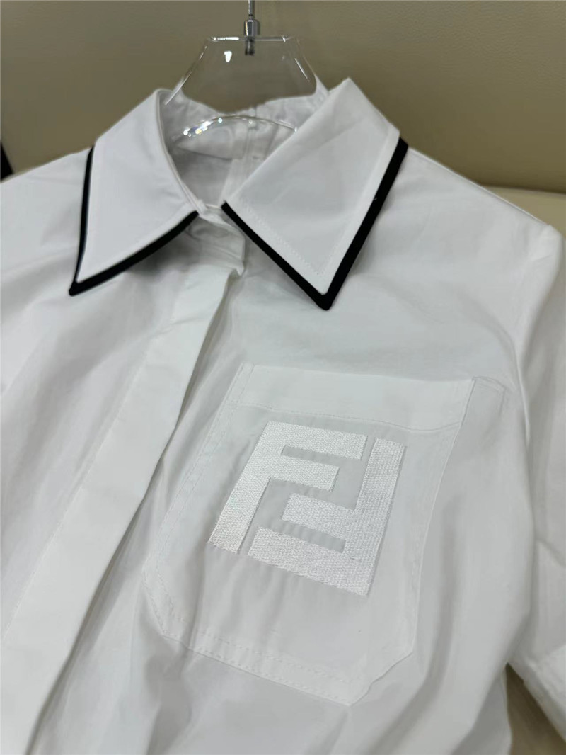 F**di white logo polo dress