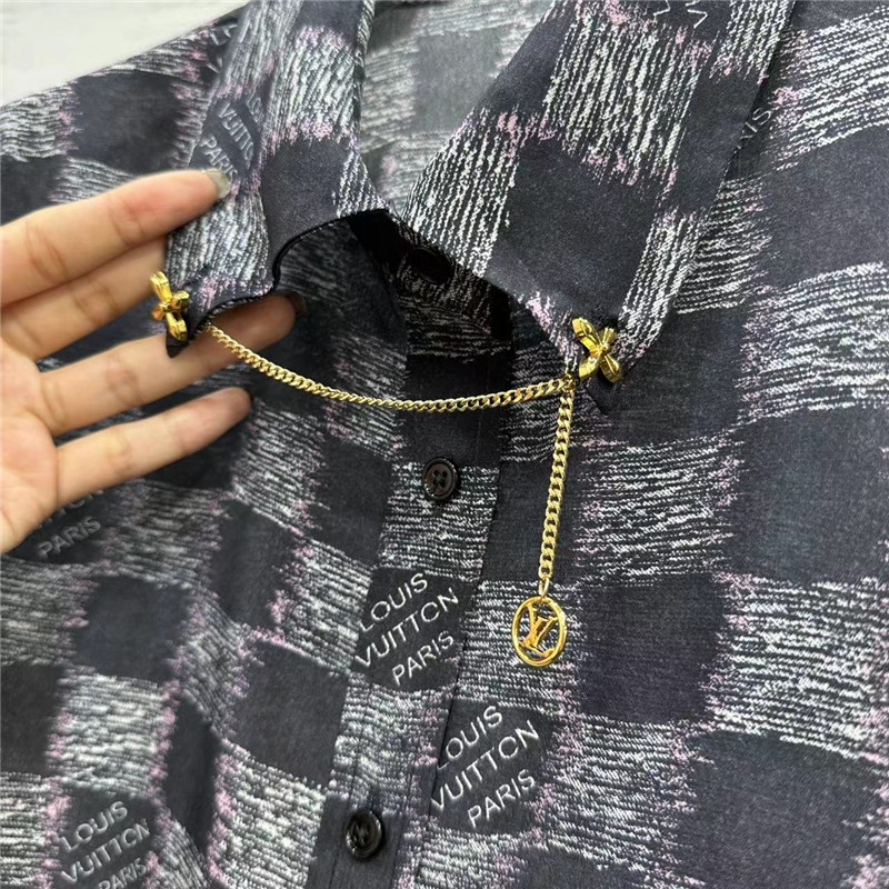 l0vis Vvtt0n lv digital printed silk shirt replica clothes