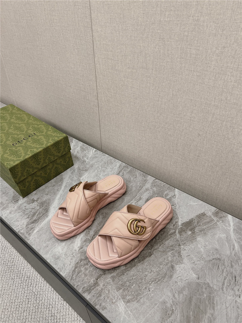 Gvc*1 marmont pink slide sandals