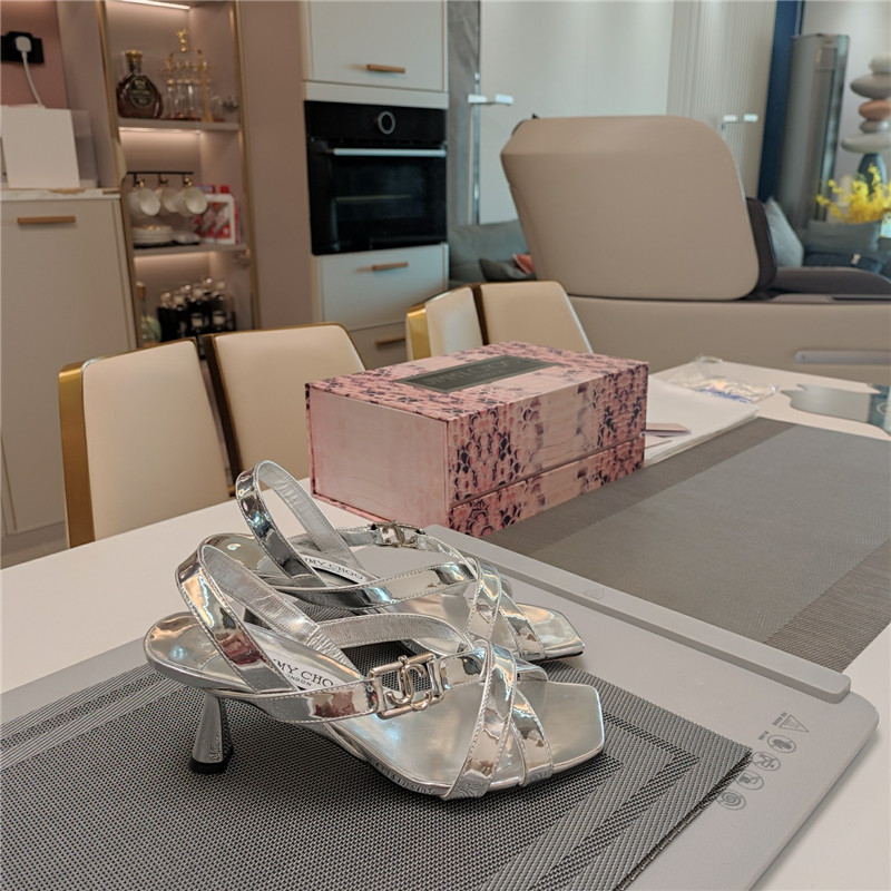 Jimmy Choo Jess 65mm Sandals Silver