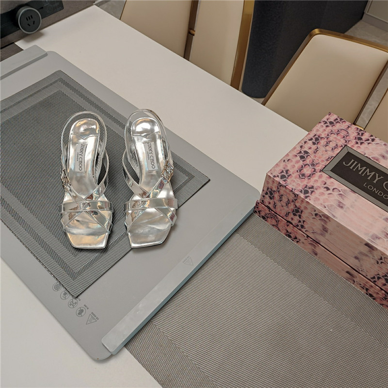 Jimmy Choo Jess 65mm Sandals Silver