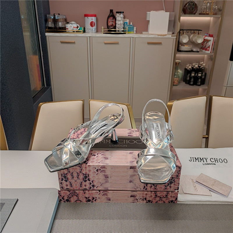 Jimmy Choo Jess 65mm Sandals Silver