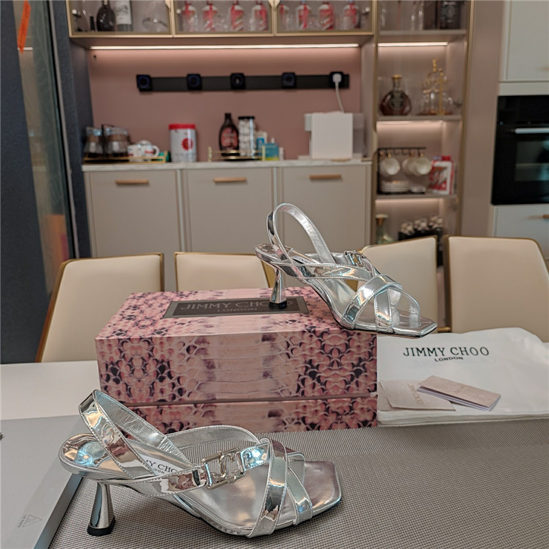 Jimmy Choo Jess 65mm Sandals Silver