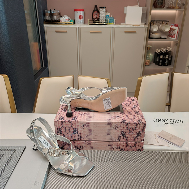 Jimmy Choo Jess 65mm Sandals Silver