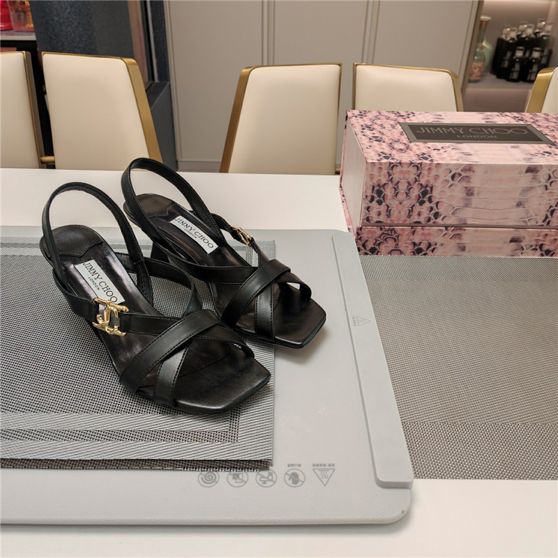 Jimmy Choo Jess 95 Leather Sandals