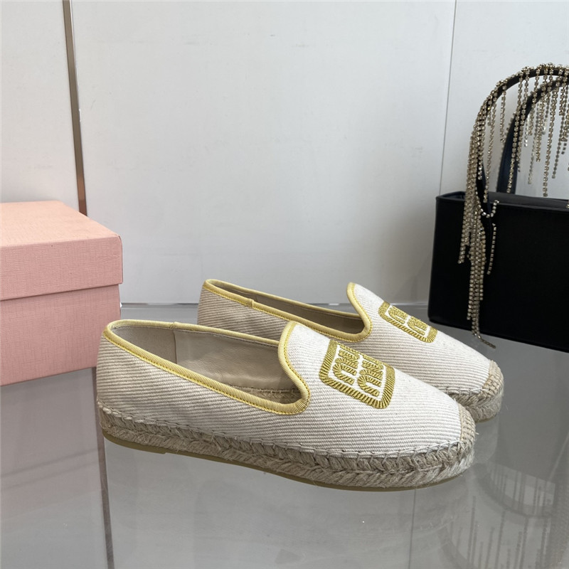 Miu Miu Logo-Embroidered Espadrilles