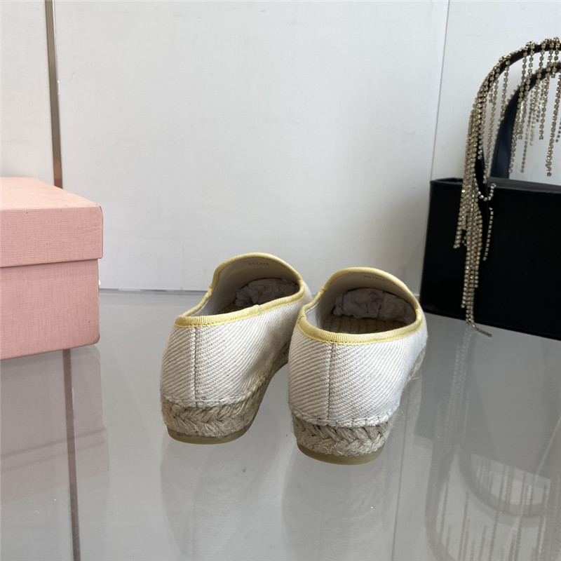 Miu Miu Logo-Embroidered Espadrilles