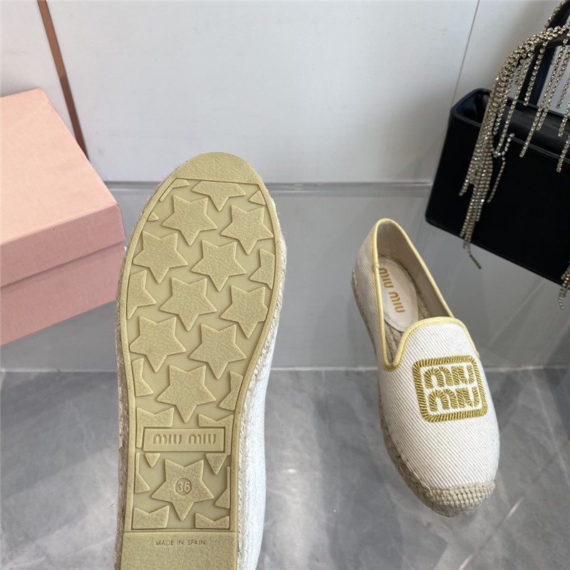 Miu Miu Logo-Embroidered Espadrilles