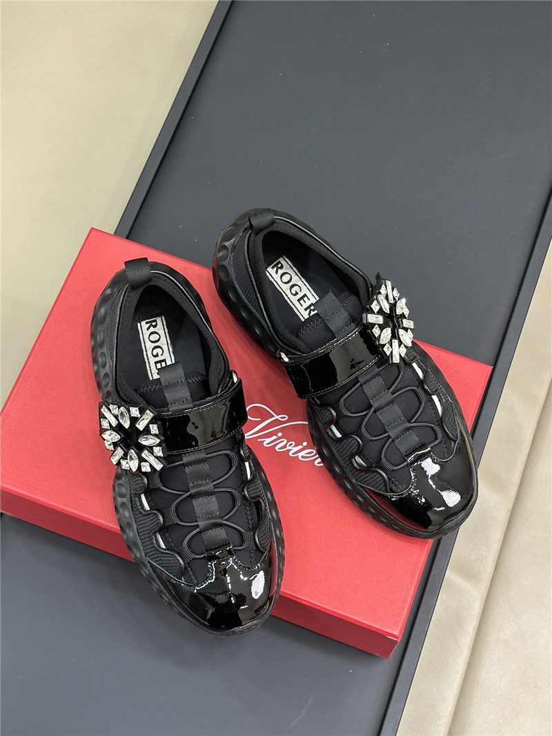 Roger Vivier Diamond Buckle Sneakers Black