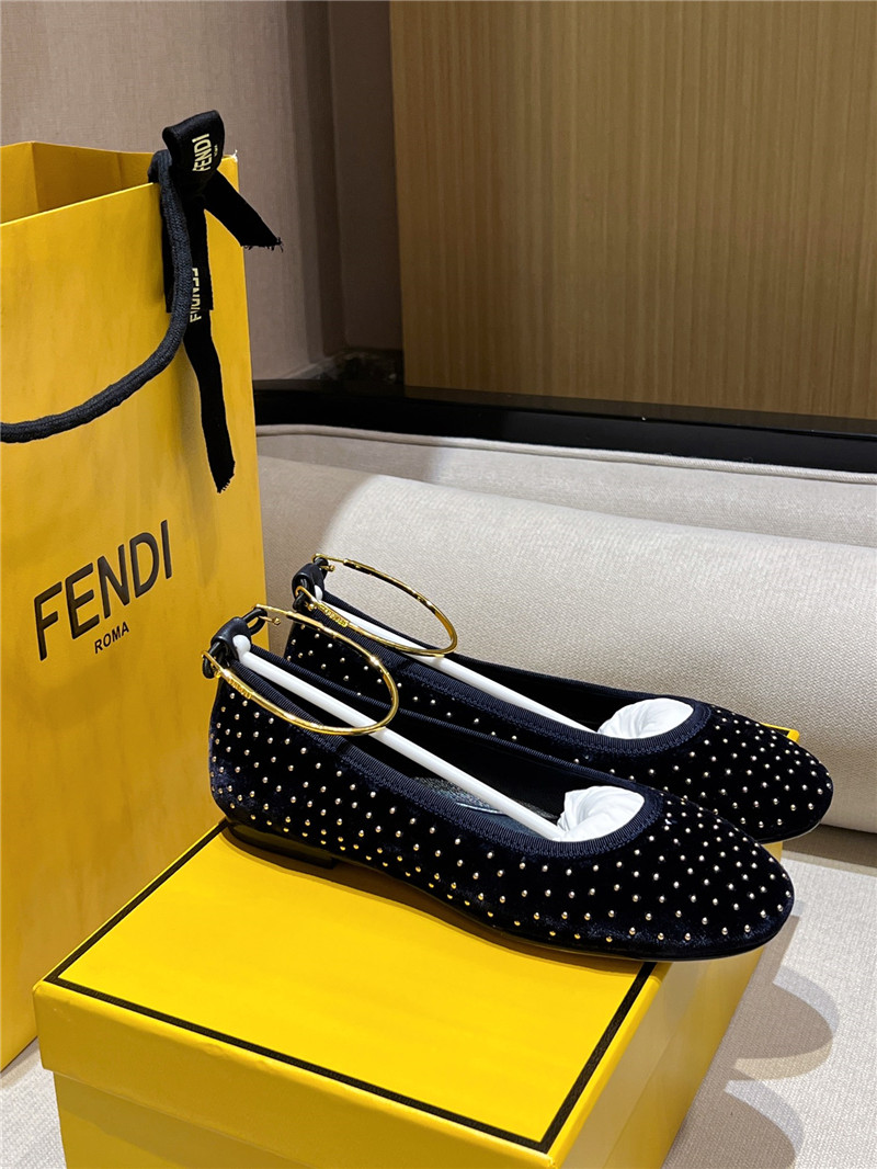 Fendi Polka Dot Ballet Flats