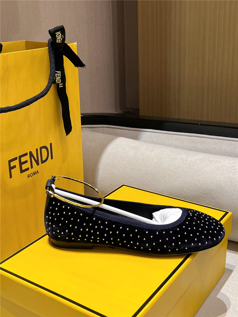Fendi Polka Dot Ballet Flats