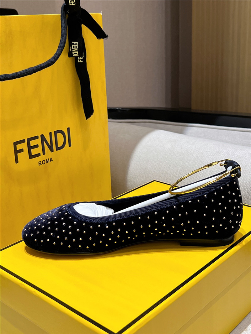 Fendi Polka Dot Ballet Flats