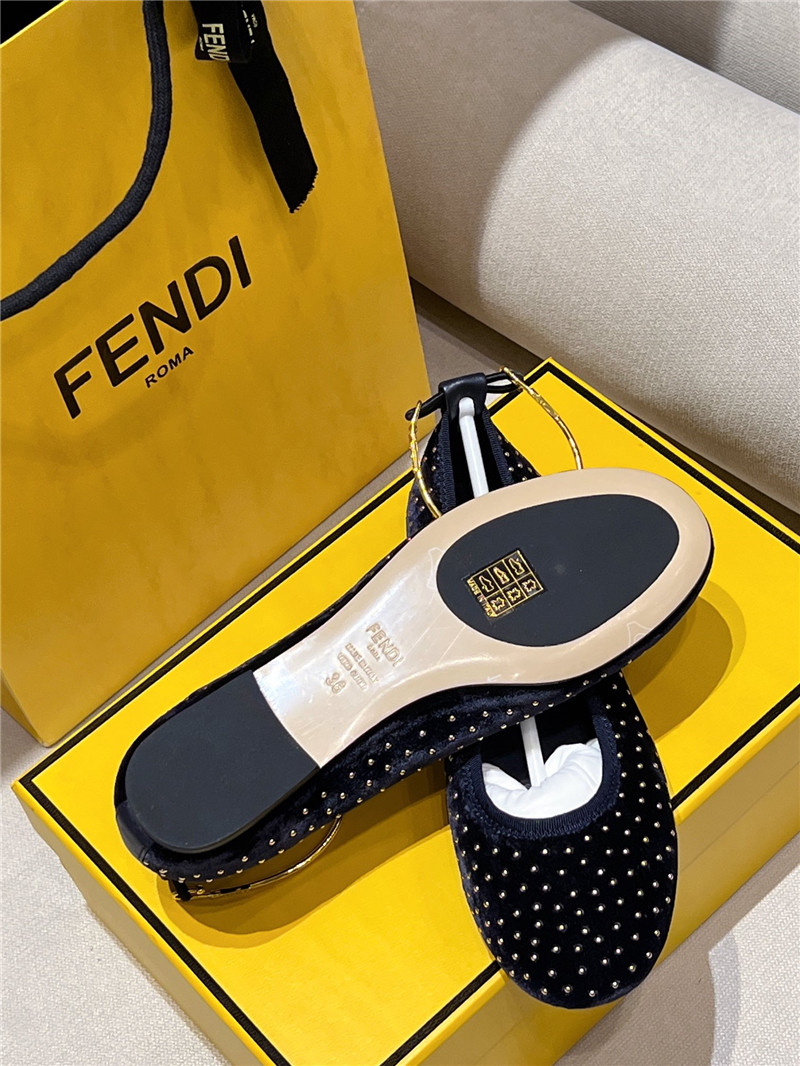 Fendi Polka Dot Ballet Flats