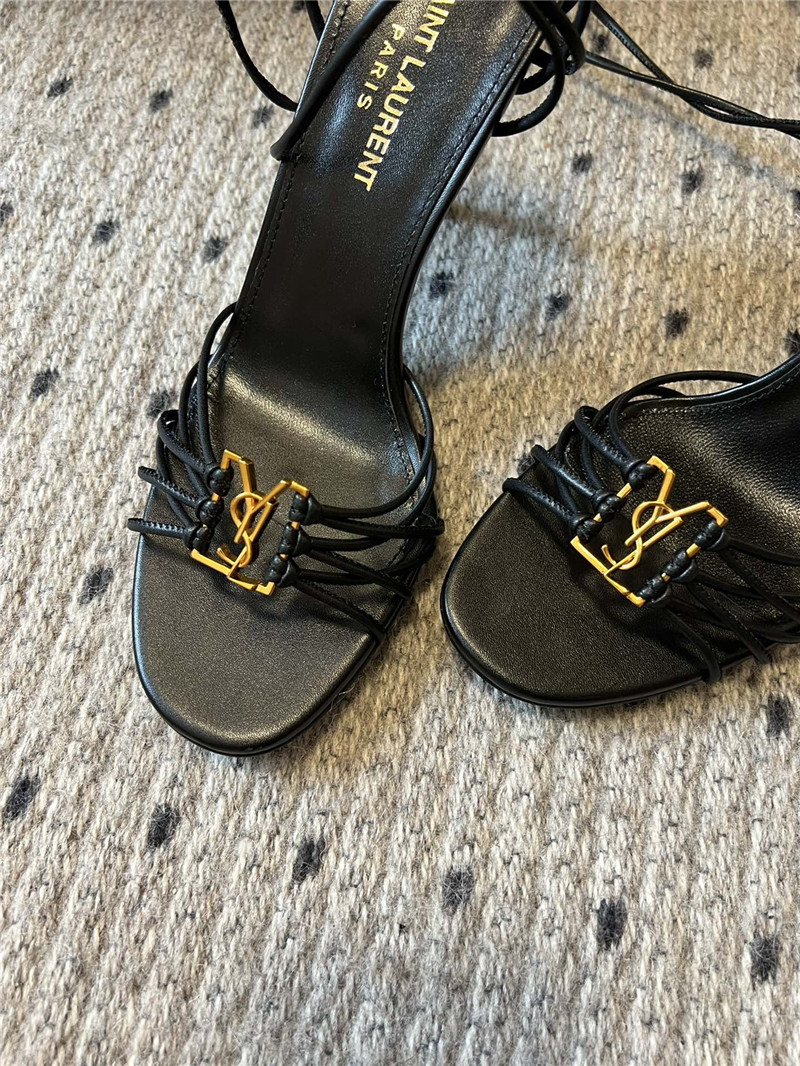 Sa1nt Lau*nt babylone 90mm leather sandals in black