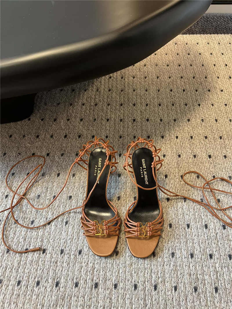 Saint Laurent Babylone 90mm Leather Sandals