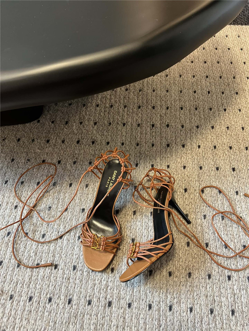 Saint Laurent Babylone 90mm Leather Sandals