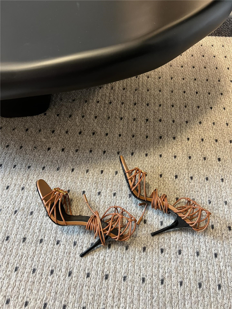 Saint Laurent Babylone 90mm Leather Sandals