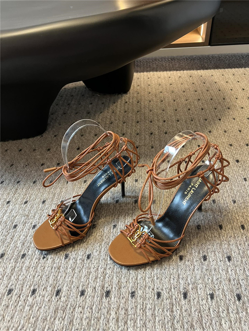 Saint Laurent Babylone 90mm Leather Sandals