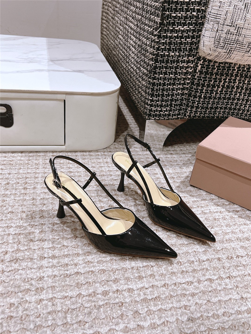 Gianvito Rossi Ribbon 85mm Slingback Pumps Black