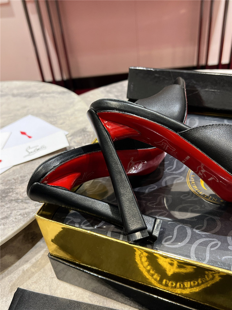Chr1st1an louboutin condora black leather mules