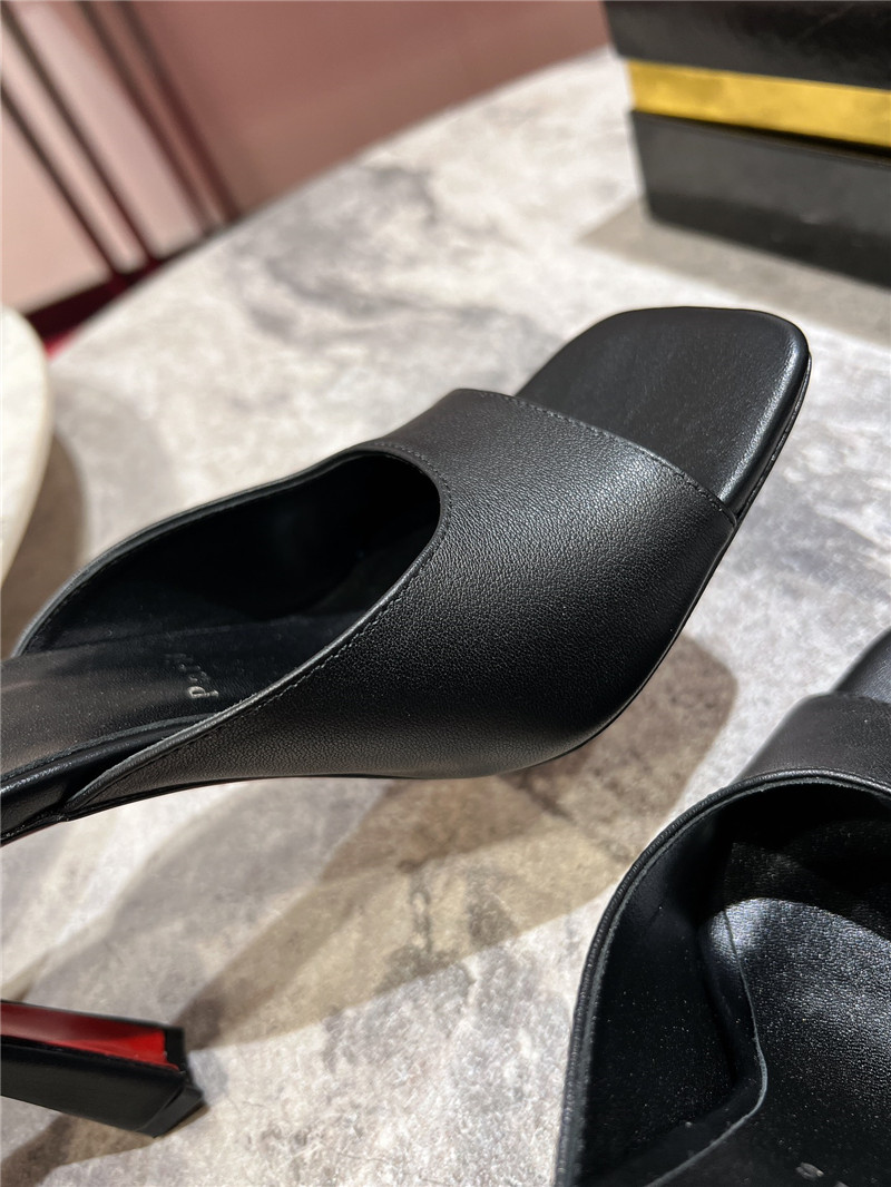 Chr1st1an louboutin condora black leather mules