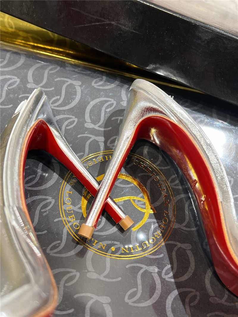 Christian Louboutin Aqua 80mm Leather Mules