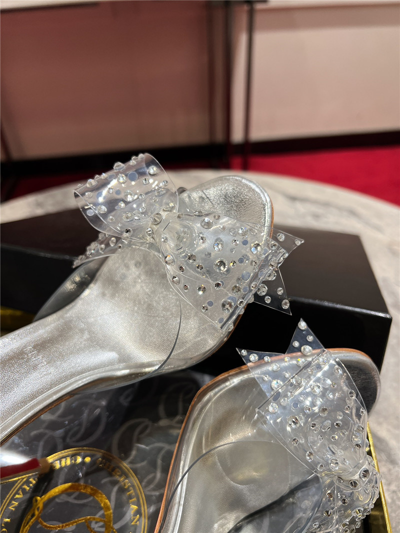 Christian Louboutin Aqua 80mm Leather Mules