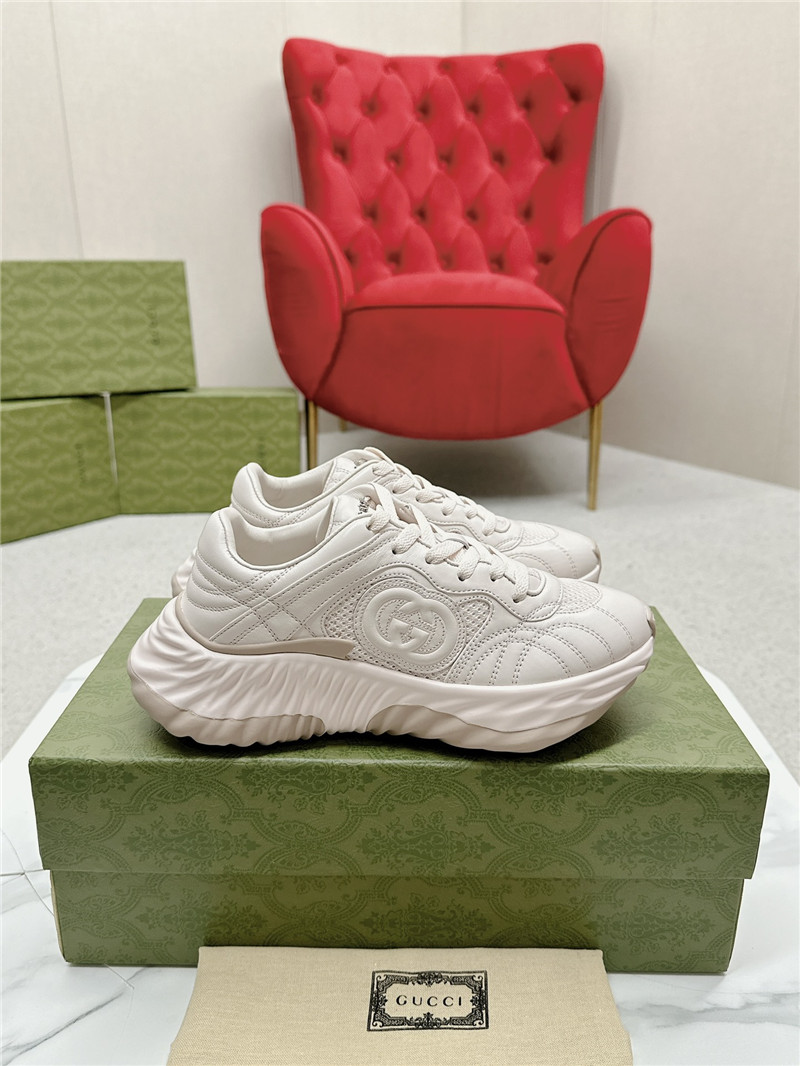 Gucci Platform Sneakers Women Beige