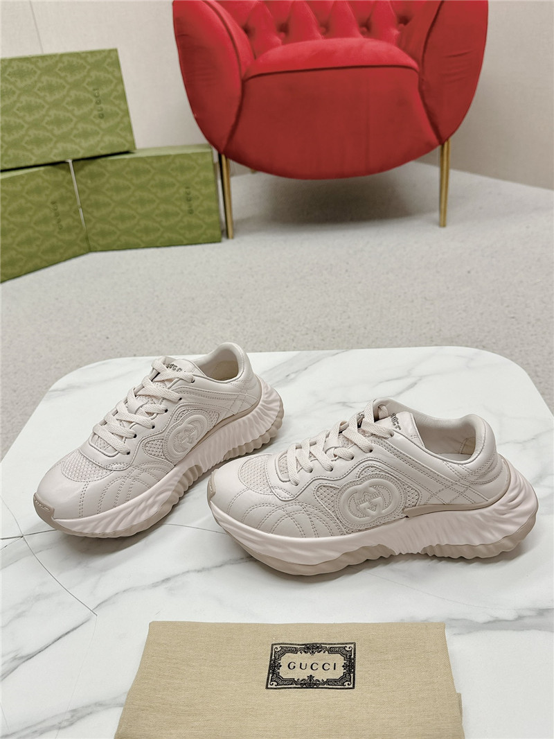 Gucci Platform Sneakers Women Beige