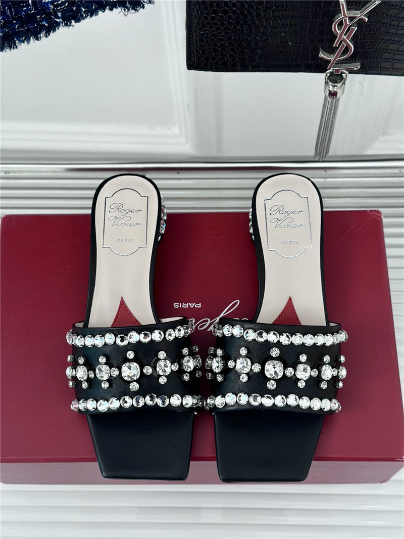 Roger Vivier Leather Disco 25 Mules