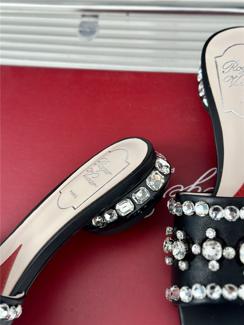 Roger Vivier Leather Disco 25 Mules